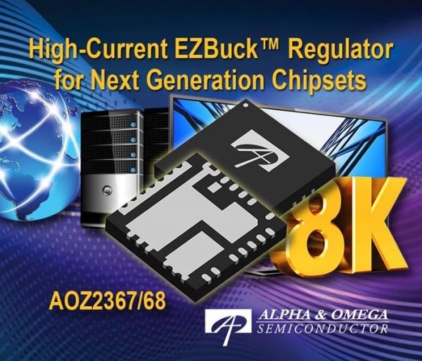 Alpha and Omega Semiconductor расширила семейство EZBuck сильноточными DC/DC регуляторами